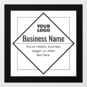 Add Your Logo Customizable Template Fensteraufkleber (Blatt)
