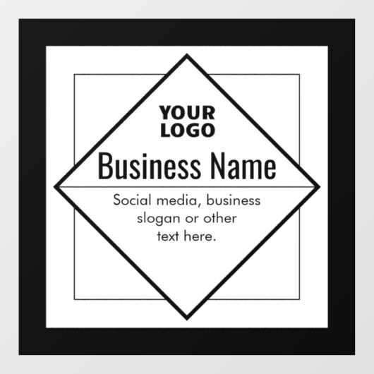 Add Your Logo Customizable Template Fensteraufkleber (Blatt)