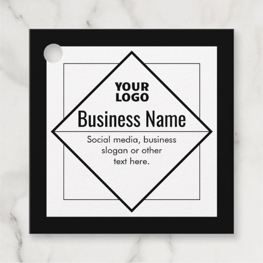 Add Your Logo Customizable Template Geschenkanhänger (Vorderseite)