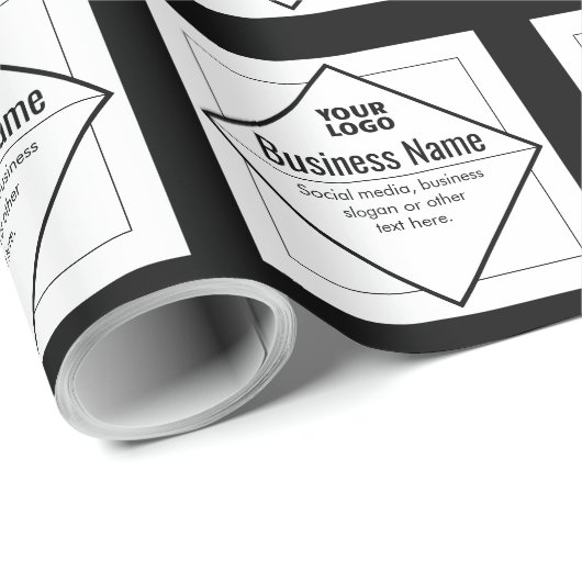 Add Your Logo Customizable Template Geschenkpapier (Rolleneckpunkt)