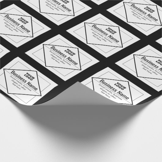 Add Your Logo Customizable Template Geschenkpapier (Ecke)