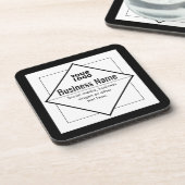 Add Your Logo Customizable Template Getränkeuntersetzer (Linke Seite)