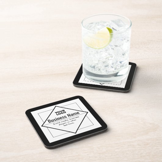 Add Your Logo Customizable Template Getränkeuntersetzer (Rechte Seite)