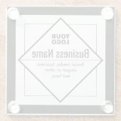 Add Your Logo Customizable Template Glasuntersetzer (Rückseite)