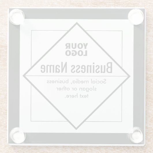Add Your Logo Customizable Template Glasuntersetzer (Rückseite)