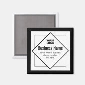 Add Your Logo Customizable Template Magnet (Vorderseite/Rückseite)