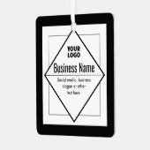 Add Your Logo Customizable Template Ornament Aus Metall (Vorderseite links)