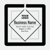 Add Your Logo Customizable Template Ornament Aus Metall (Rückseite)