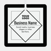 Add Your Logo Customizable Template Ornament Aus Metall (Vorderseite)