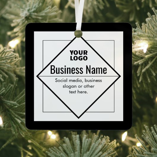 Add Your Logo Customizable Template Ornament Aus Metall (InSitu)