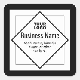 Add Your Logo Customizable Template Quadratischer Aufkleber