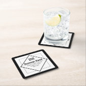 Add Your Logo Customizable Template Rechteckiger Pappuntersetzer (Vor Ort)