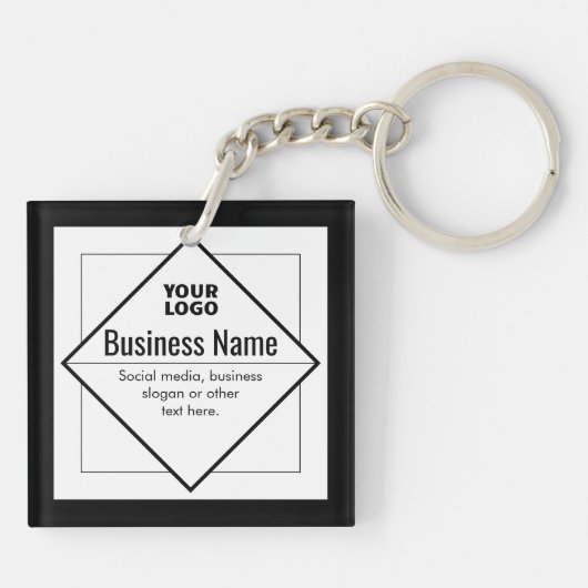 Add Your Logo Customizable Template Schlüsselanhänger (Rückseite)