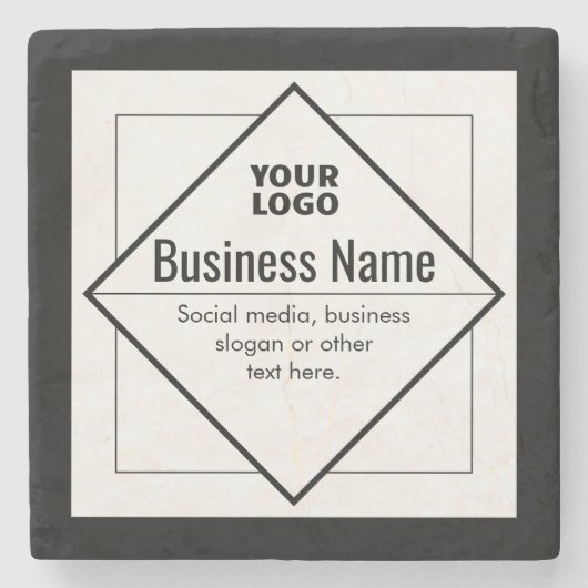 Add Your Logo Customizable Template Steinuntersetzer (Vorderseite)