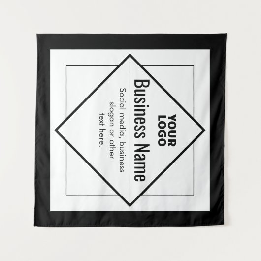 Add Your Logo Customizable Template Wandteppich (Vorderseite (Horizontal))