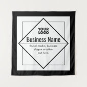 Add Your Logo Customizable Template Wandteppich (Vorderseite)