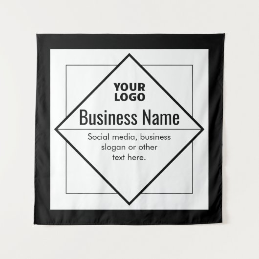 Add Your Logo Customizable Template Wandteppich (Vorderseite)