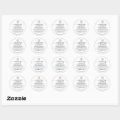 Add your Logo Elegant Personalized Candle Warning  Runder Aufkleber (Blatt)