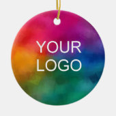 Add Your Logo Emblem Template Keramik Ornament (Vorne)