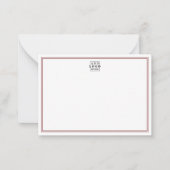 Add Your Logo Maroon Double Border Business Mitteilungskarte (Vorderseite)