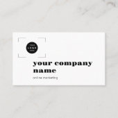 Add your logo modern professional QR code Visitenkarte (Vorderseite)