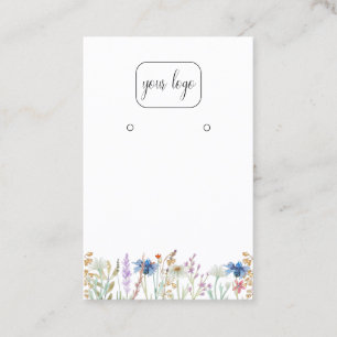 Add Your Logo Ohrring Display   Wildflower Floral Visitenkarte