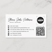 Add your logo professional QR code white Visitenkarte (Vorderseite)