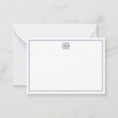 Add Your Logo Purple Double Border Business Mitteilungskarte (Vorderseite)