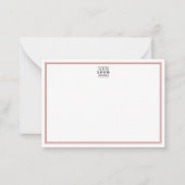 Add Your Logo Red Two Line Border Business Mitteilungskarte (Vorderseite)