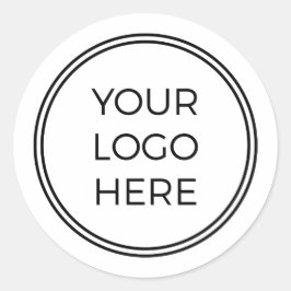 Add Your Logo Simple Round Label Runder Aufkleber