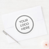 Add Your Logo Simple Round Label Runder Aufkleber (Umschlag)