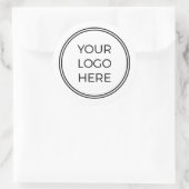Add Your Logo Simple Round Label Runder Aufkleber (Tasche)