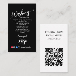 ADD YOUR LOGO Waschanleitung SORGFALT KARTEN