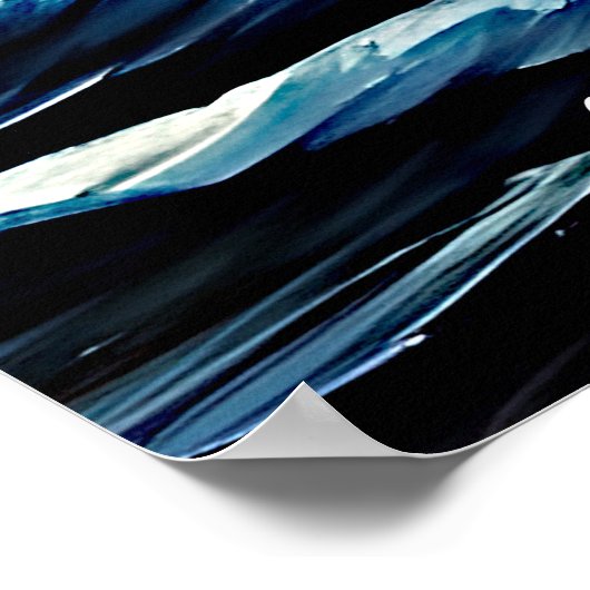 Add Your Message, Sailing Ship in Waves at Sunset Poster (Ecke)