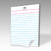 Add Your Name Monogram Extra Wide Ruled Notepad Notizblock