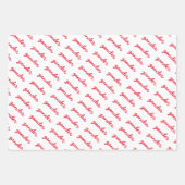 Add-Your-Name Red White and Green Christmas Geschenkpapier Set (Vorderseite 2)