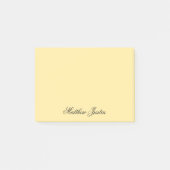 Add Your Name to Custom Light Yellow Stationery Post-it Klebezettel (Vorderseite)