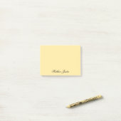 Add Your Name to Custom Light Yellow Stationery Post-it Klebezettel (Auf Schreibtisch)