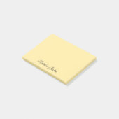 Add Your Name to Custom Light Yellow Stationery Post-it Klebezettel (angewinkelt)