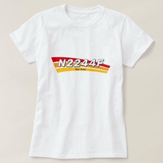 Add Your Own Aircraft Number T-Shirt (Design vorne)
