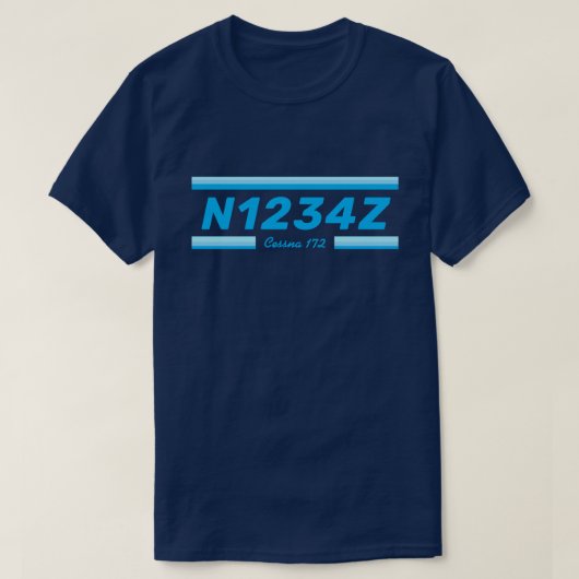 Add Your Own Aircraft Number T-Shirt (Design vorne)
