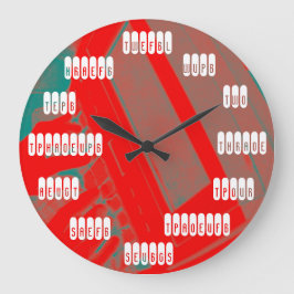Add Your Own Background Court Reporter Clock Große Wanduhr