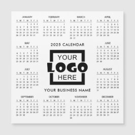 Add your own business logo 2025 Calendar | Magnet