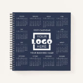 Add your own Business Logo 2025 Calendar Notebook Notizblock (Vorderseite)