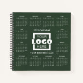 Add your own Business Logo 2025 Calendar Notebook Notizblock (Vorderseite)