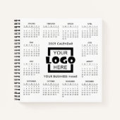Add your own Business Logo 2025 Calendar Notebook Notizblock (Vorderseite)