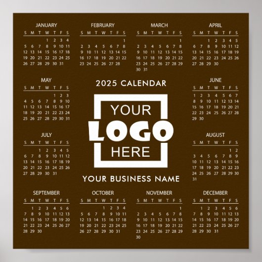 Add your own business logo 2025 Calendar Poster (Vorne)