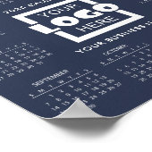 Add your own business logo 2025 Calendar Poster (Ecke)
