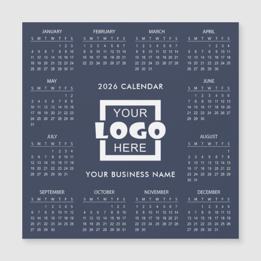 Add Your Own Business Logo 2026 Calendar | Magnet (Vorderseite)