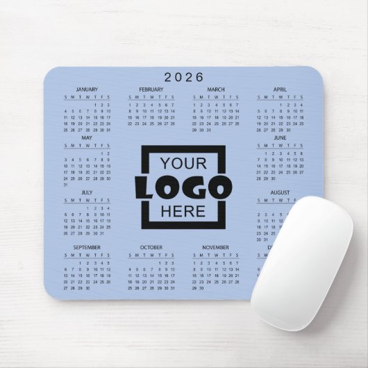 Add Your Own Business Logo 2026 Calendar Mousepad (Mit Mouse)